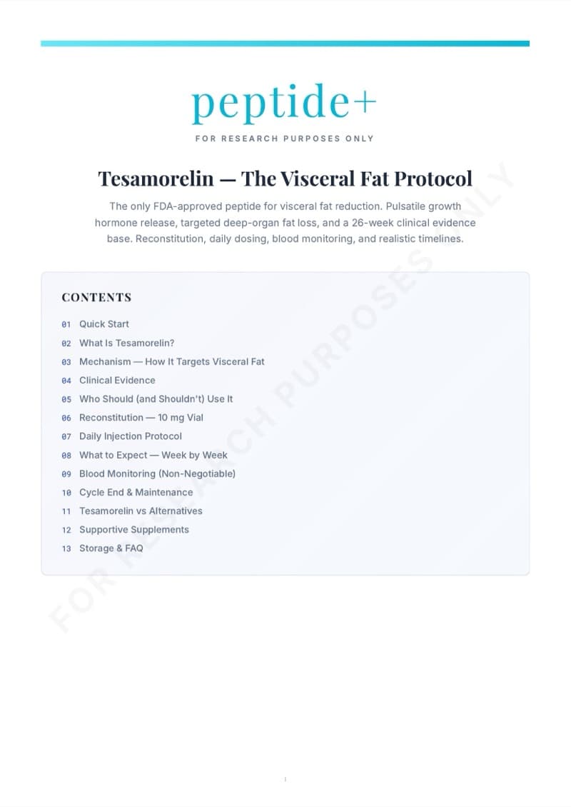 Tesamorelin guide - Quick Start page