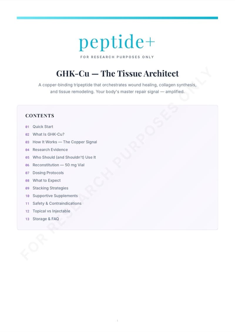 GHK-Cu guide - Quick Start page
