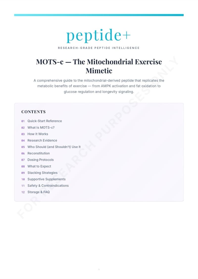 MOTS-c guide - Quick Start page