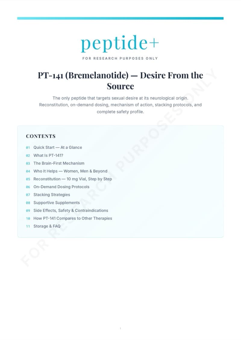 PT-141 guide - Quick Start page