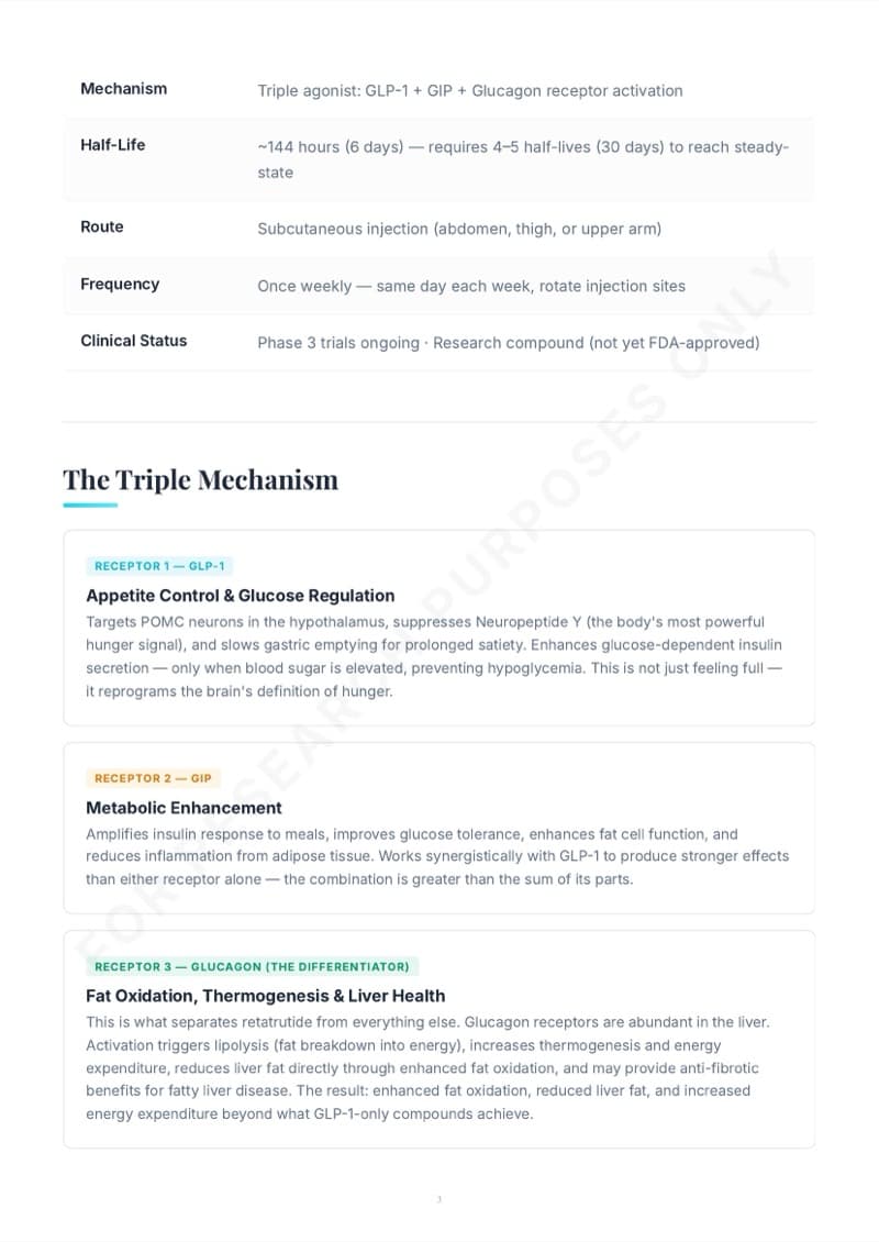 Retatrutide guide - protocol details